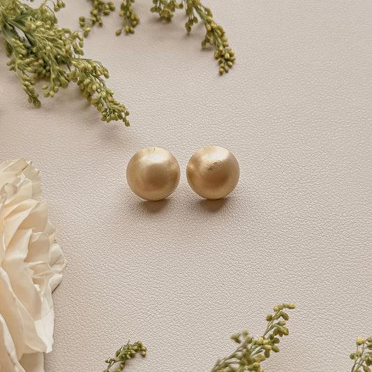 Classic Matte Round Earrings