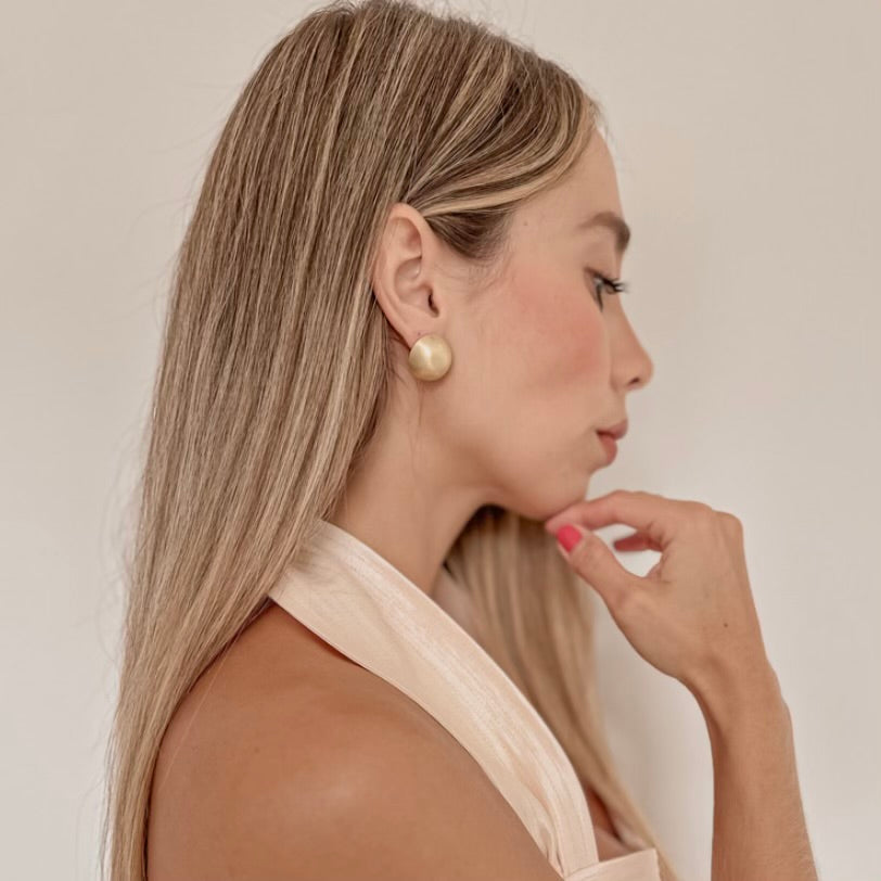 Classic Matte Round Earrings